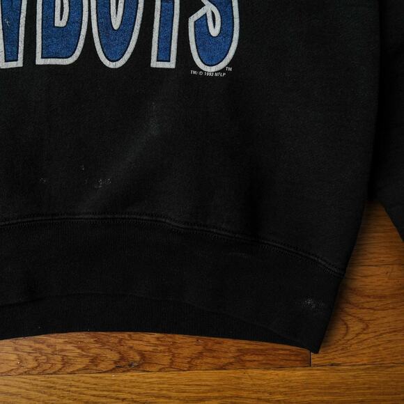 1993 Vintage Dallas Cowboys NFL Taz Looney Tunes Retro Sweatshirt Salem‎ L Black - Picture 9 of 9